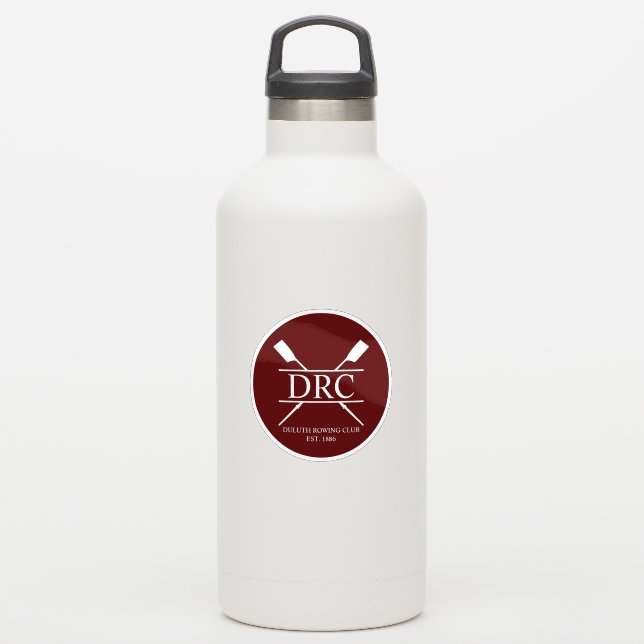 Custom Rowing Club Monogram Sticker (Waterbottle)