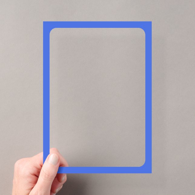 Custom Royal Blue Acrylic Frame Invite Invitations (Insitu (Handheld))