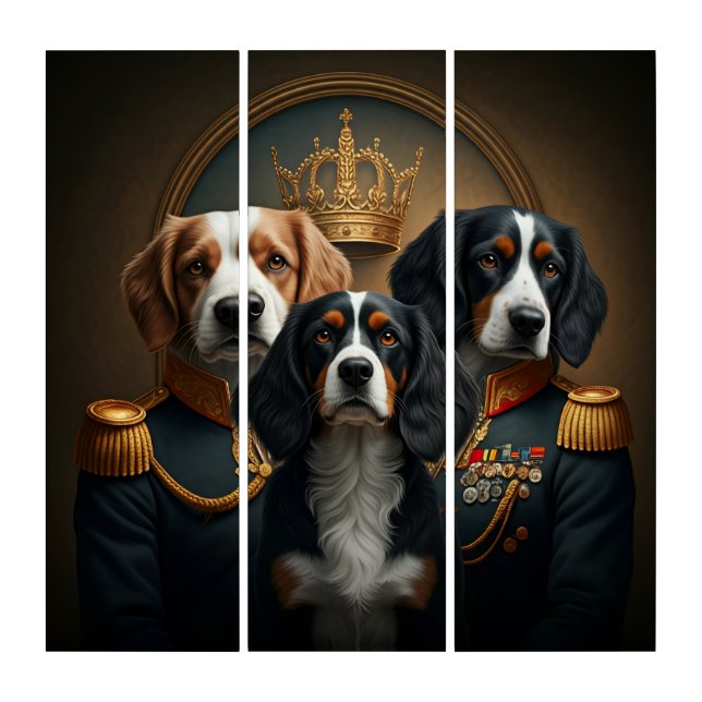Custom Royal Pet Portrait  Noble Digital Art  (Front)