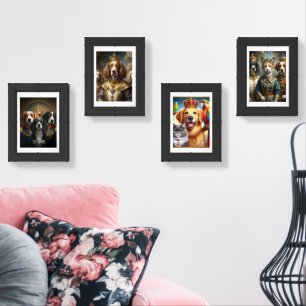Custom Royal Pet Portrait  Noble Digital Art  Wall Art Sets