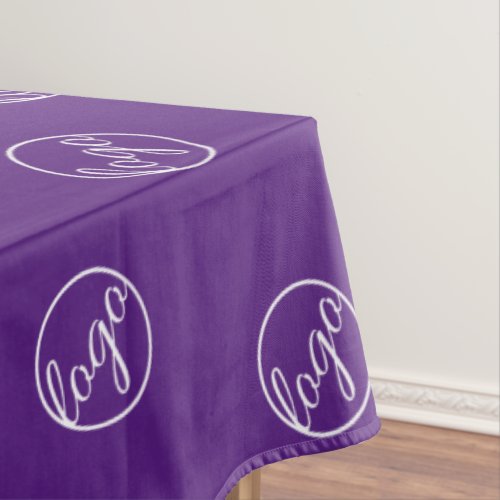 Custom Royal Purple Trade Show Logo Business Tablecloth