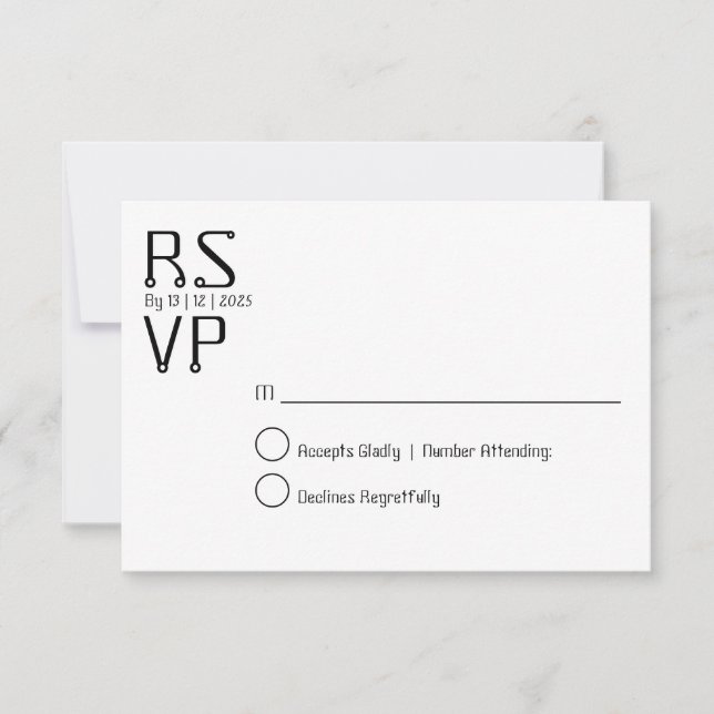 Custom rsvp card (Front)