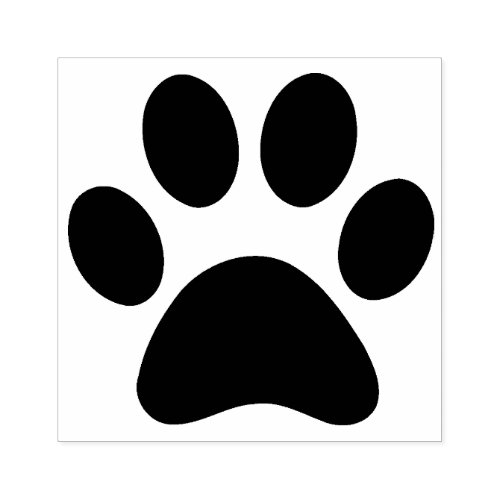 Custom rubber stamp ink large dog paws 25 inches