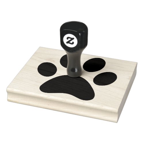 Custom rubber stamp ink large paws 4 inches