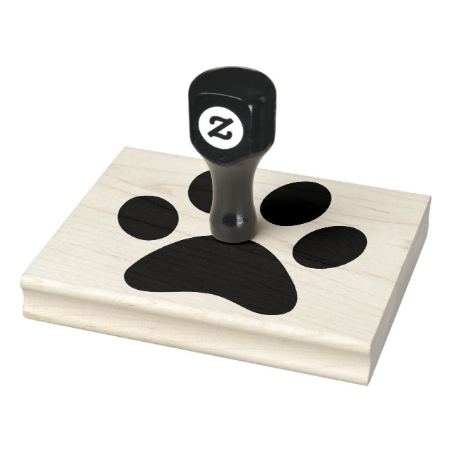Custom rubber stamp ink large paws 4 inches (Stamp)
