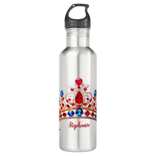 Custom Ruby Crown Water Bottle