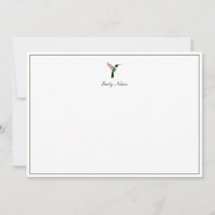 Custom Ruby-throated Hummingbird Note Card