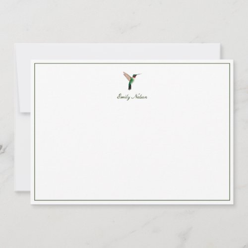 Custom Ruby_throated Hummingbird Note Card