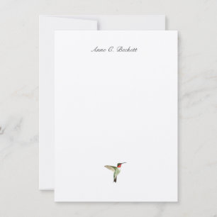 Custom Ruby-throated Hummingbird Note Card