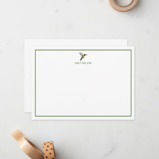Custom Ruby-throated Hummingbird Note Card