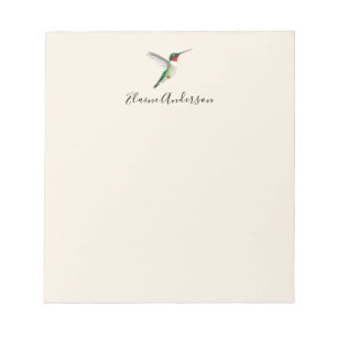 Custom Ruby-throated Hummingbird Notepad