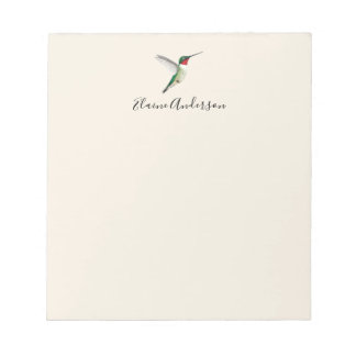 Custom Ruby-throated Hummingbird Notepad