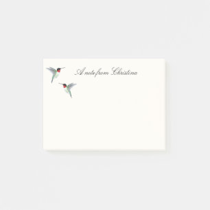 Custom Ruby-throated Hummingbird Post-it Notes