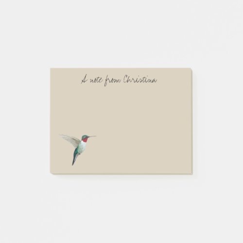 Custom Ruby_throated Hummingbird Post_it Notes