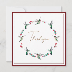 Custom Ruby-throated Hummingbirds  Thank You Card