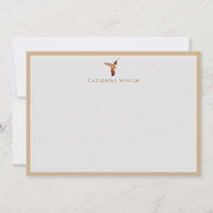 Custom Rufous Hummingbird Note Card