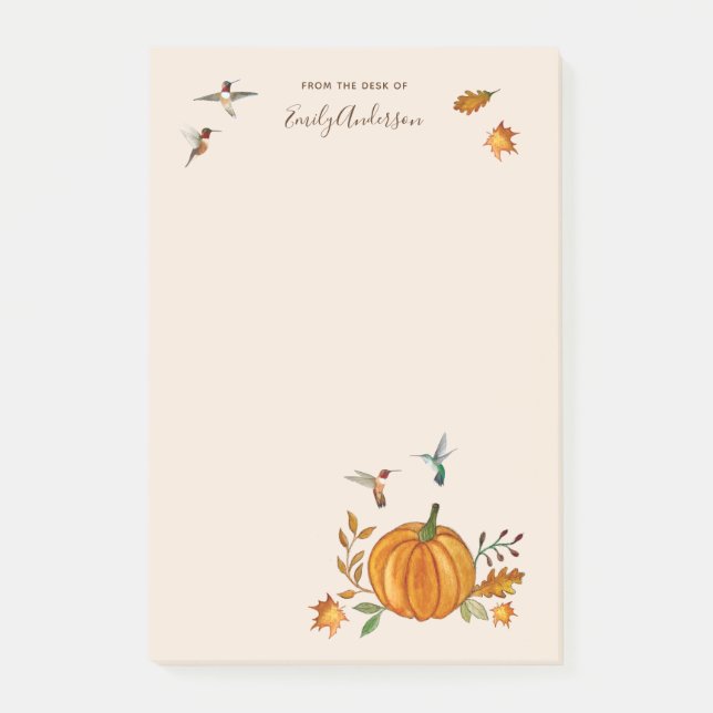 Custom Rufous Hummingbirds Notepad (Front)