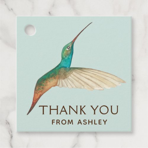 Custom Rufous_tailed Hummingbird Thank You Favor T Favor Tags