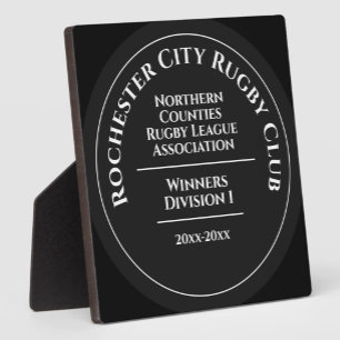 Custom Rugby Club Division Winners Trophy Plaque