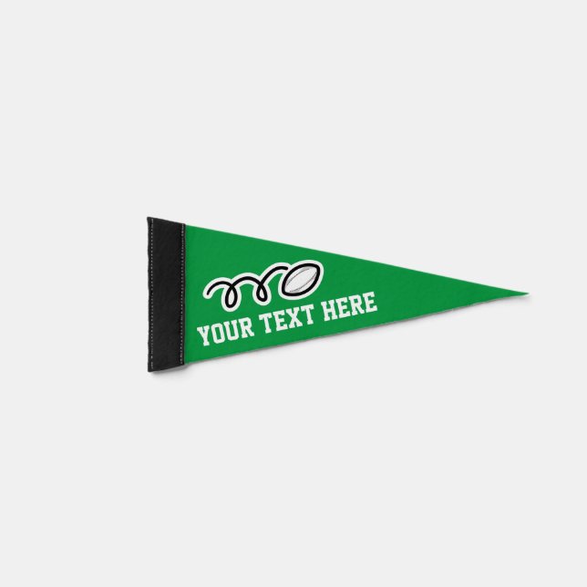 Custom rugby sports pennant flag for fans (Front)