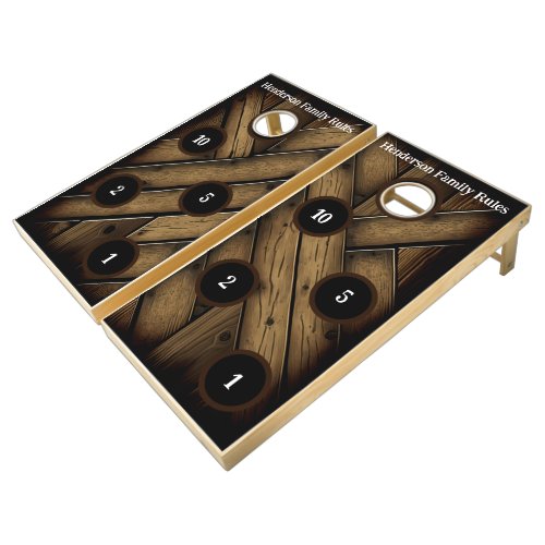 Custom Rules Family Cornhole Board Set