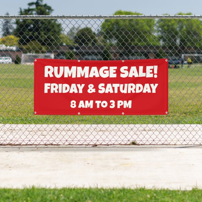 Custom Rummage Sale Banner (Insitu)