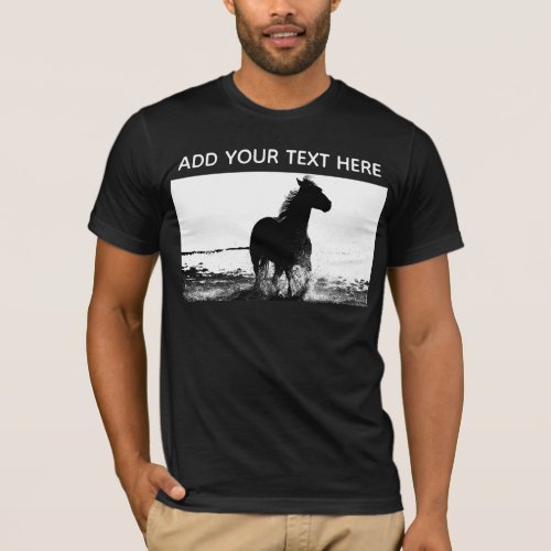 Custom Running Horse Template Mens Modern T_Shirt