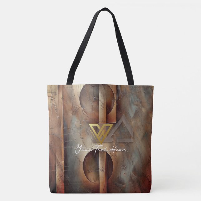 Custom : Rustic Abstract Tote Bag (Front)