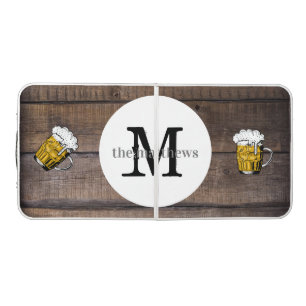 Custom Rustic Beer Create Your Own Monogrammed Beer Pong Table