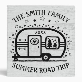 Custom Rustic Camping Camper Trailer Rv Lifestyle 3 Ring Binder