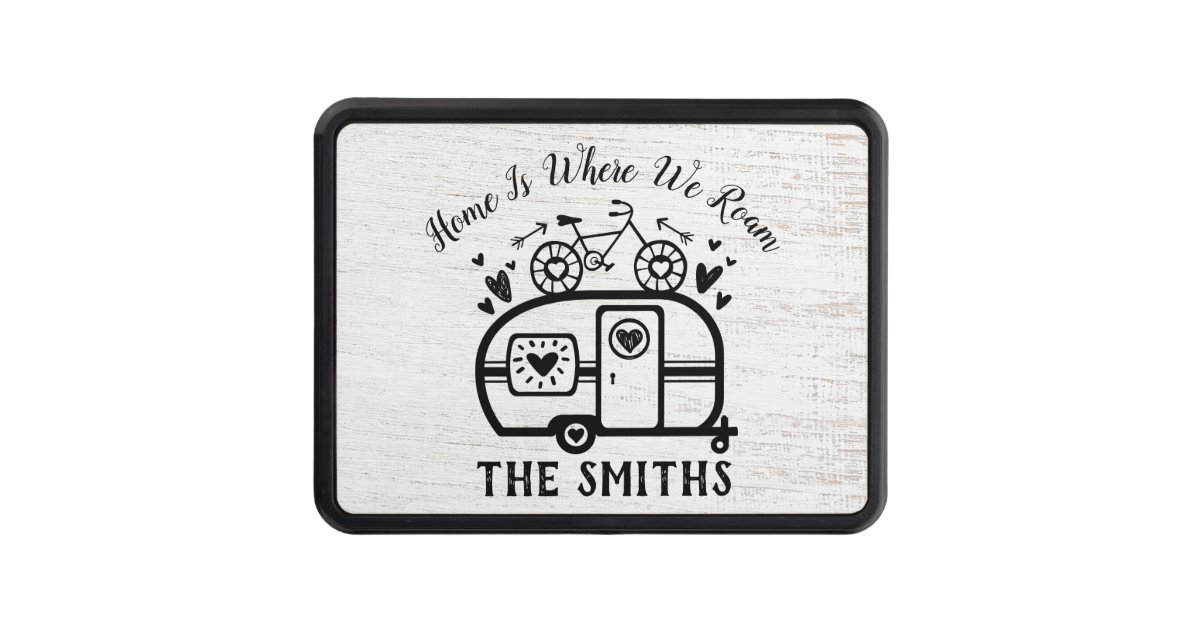 Custom Rustic Camping Camper Trailer Rv Lifestyle Hitch Cover Zazzle