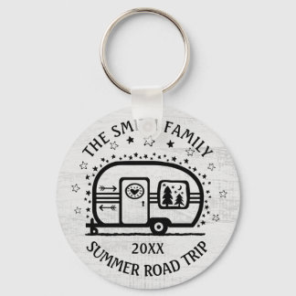 Custom Rustic Camping Camper Trailer Rv Lifestyle Keychain