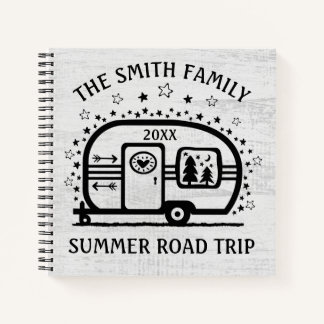 Custom Rustic Camping Camper Trailer Rv Lifestyle Notebook