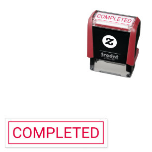 Custom Rustic Completed Mark Self Inking Stamp