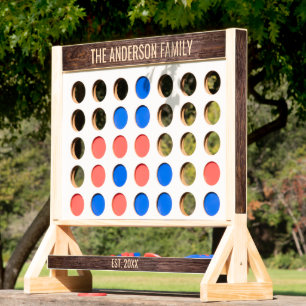 Custom Rustic Dark Barn Wood Family Name Fast Four