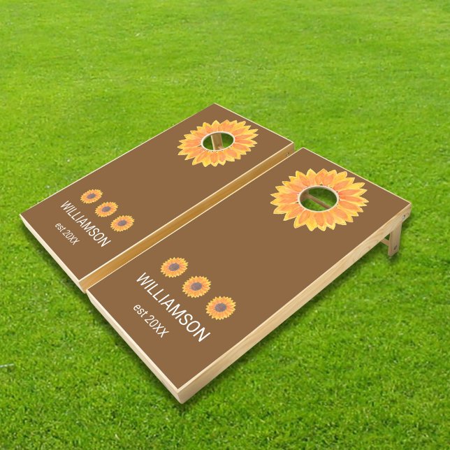 Custom Rustic Family Name Cornhole Set (Creator Uploaded)