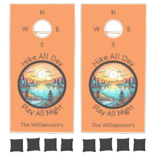 Custom Rustic Family Name Cornhole Set