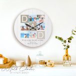 Custom Rustic Father's Day Photo Wall Clock<br><div class="desc">Give Dad the gift of timeless memories with our heartwarming Custom Rustic Father's Day Photo Wall Clock! This unique wall clock blends charming rustic aesthetics with a deeply personal touch, making it an unforgettable Father's Day present he'll cherish for years. This captivating clock features a beautifully distressed texture, reminiscent of...</div>