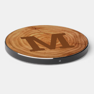 Custom Rustic Faux Elm Woodgrain Wireless Charger