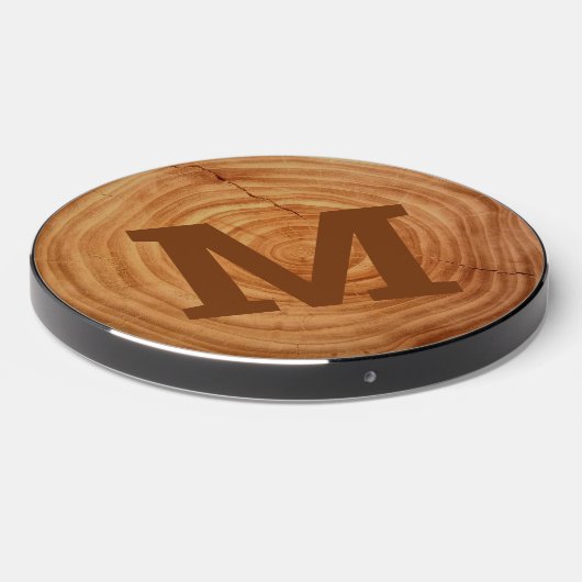 Custom Rustic Faux Elm Woodgrain Wireless Charger (Front 2)