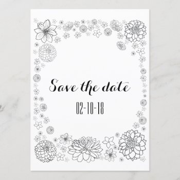 Custom Rustic Floral Wedding Save The Date Invitation by TheSillyHippy at Zazzle