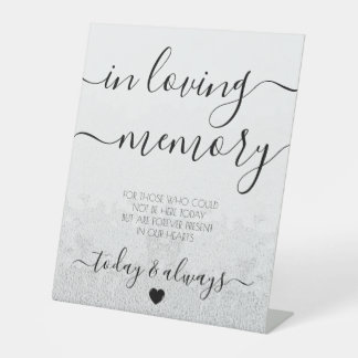 Custom Rustic Grey Texture Calligraphy Memorial Pedestal Sign