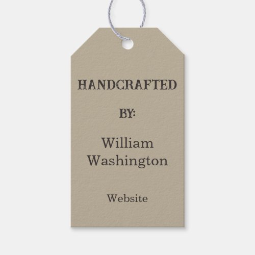 Custom Rustic Handcrafted Gift Tag