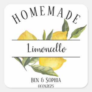 Custom Rustic Homemade Italian Limoncello Labels