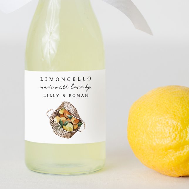 Custom Rustic Lemons Limoncello Label (Creator Uploaded)