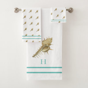 Custom Rustic Nautical Shark Blue Gray Wood  Bath  Towel Set