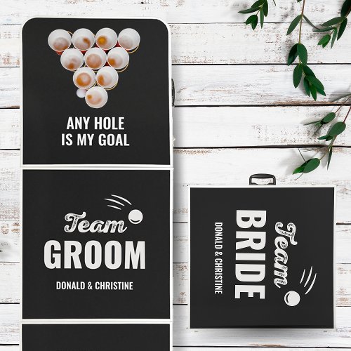 Custom Rustic Outdoor Wedding Fun Black  Beer Pong Table