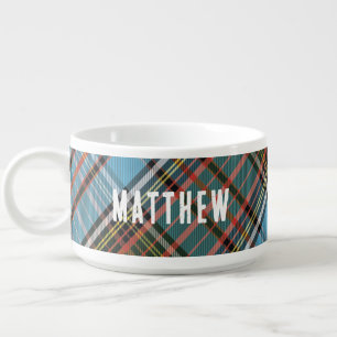 Custom Rustic Plaid Housewarming Host Tartan Bowl