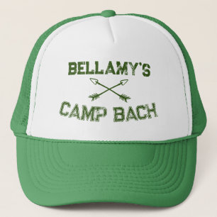 Custom Rustic Retro Camp Bach Arrows Green  Trucker Hat