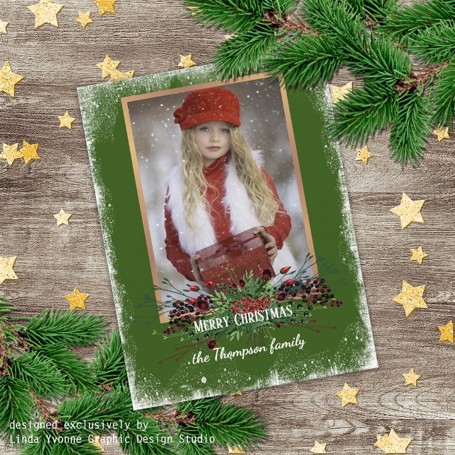 Custom Rustic Seasonal Greeting Holiday Card (Creator Uploaded)